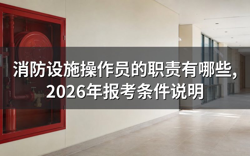 消防设施操作员这份工作平时干什么