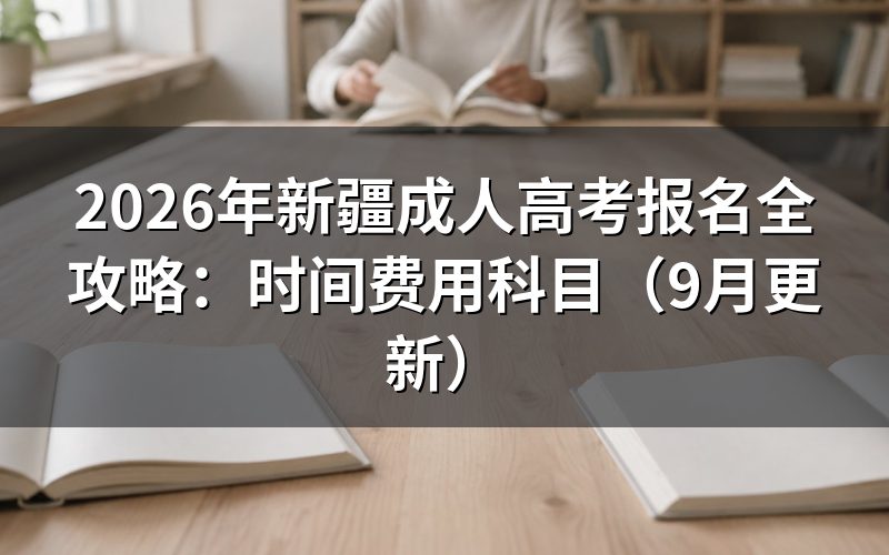 新疆成人高考报名时间和入口怎么查