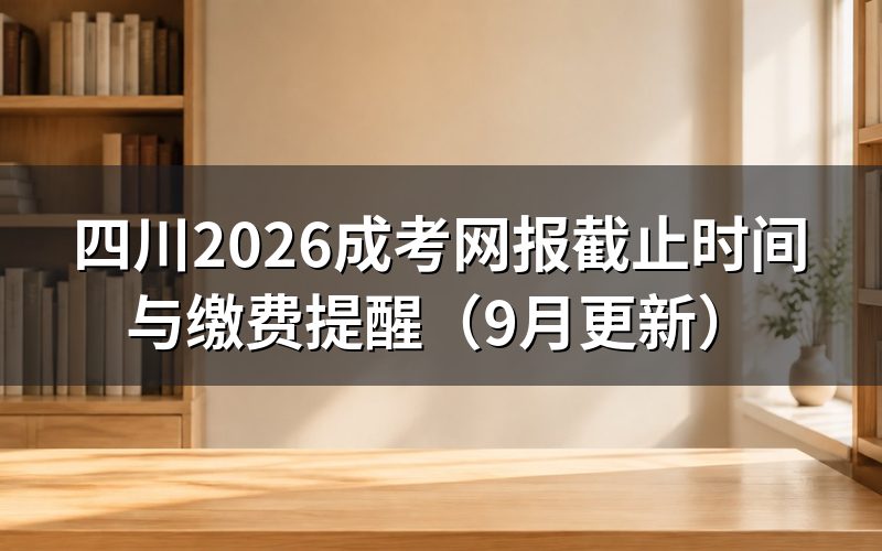 四川成考网上报名截止时间是几号