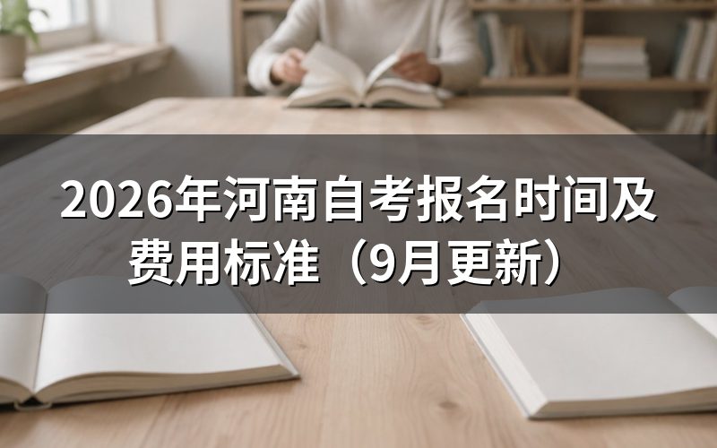 河南自考报名时间及费用怎么安排