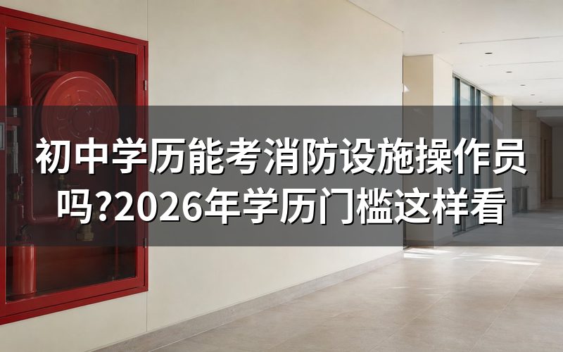 9月5日查消防设施操作员,学历这栏先看什么