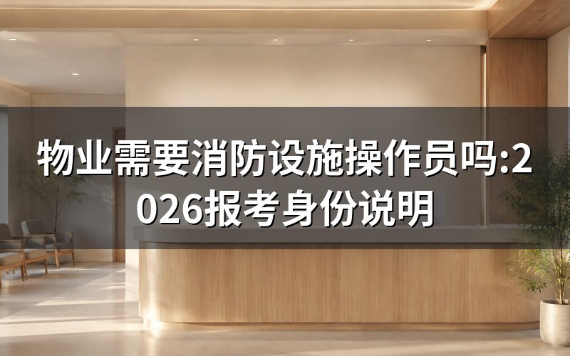物业岗位算不算消防设施操作员相关职业