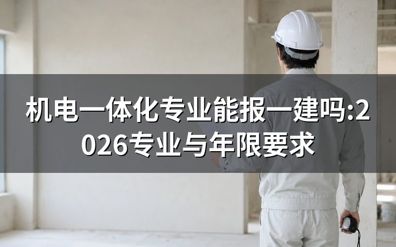 机电一体化能不能报一建,先看中国人事考试网
