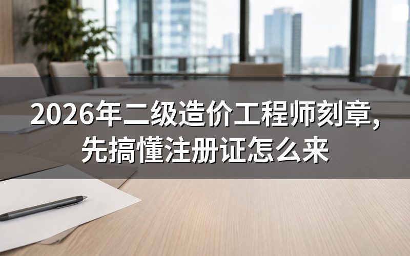 二级造价工程师刻章,先分清这两个证