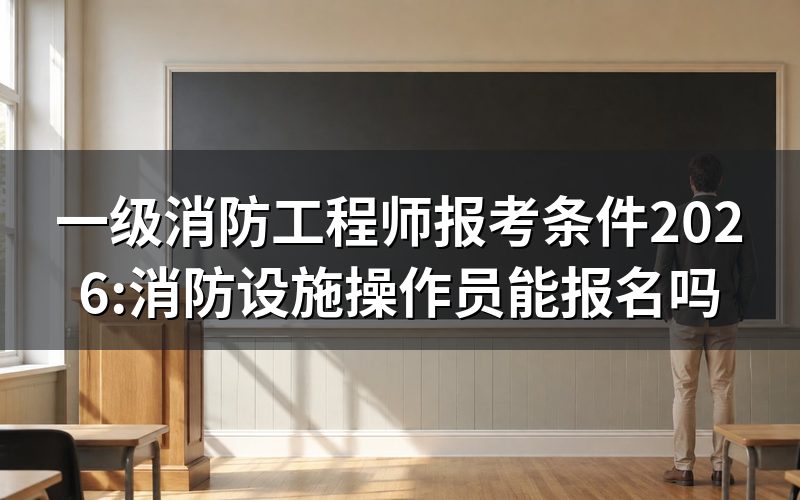 消防设施操作员证和一级消防工程师是什么关系?