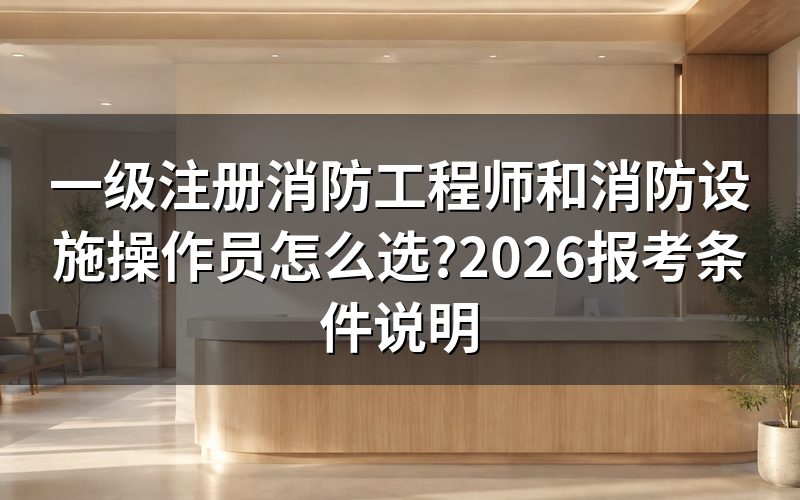 一级注册消防工程师和消防设施操作员是什么关系?