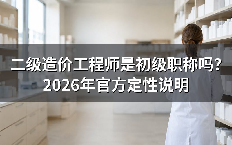 二级造价工程师是不是职称,查这份文件就知道