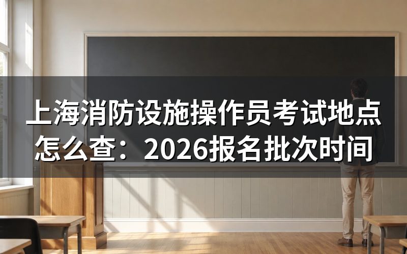 上海消防设施操作员考试地点,官网公告栏只写批次不写地址
