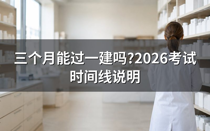 三个月能过一建吗,先看今天查到什么