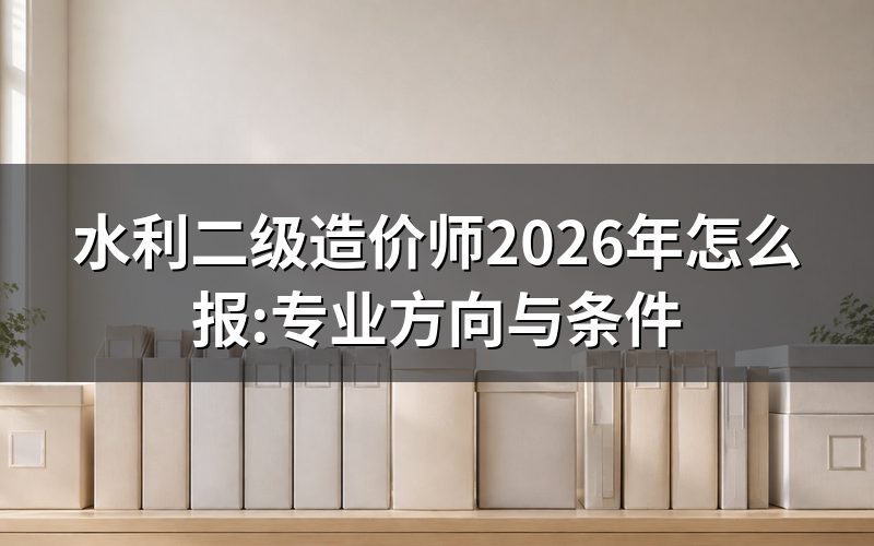 水利方向在二级造价工程师报考里怎么查、怎么选