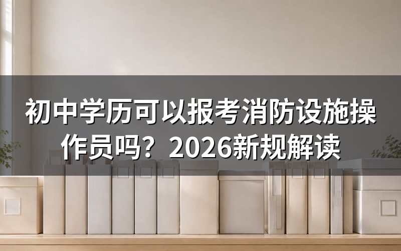 初中学历查消防设施操作员报考条件,公告怎么写