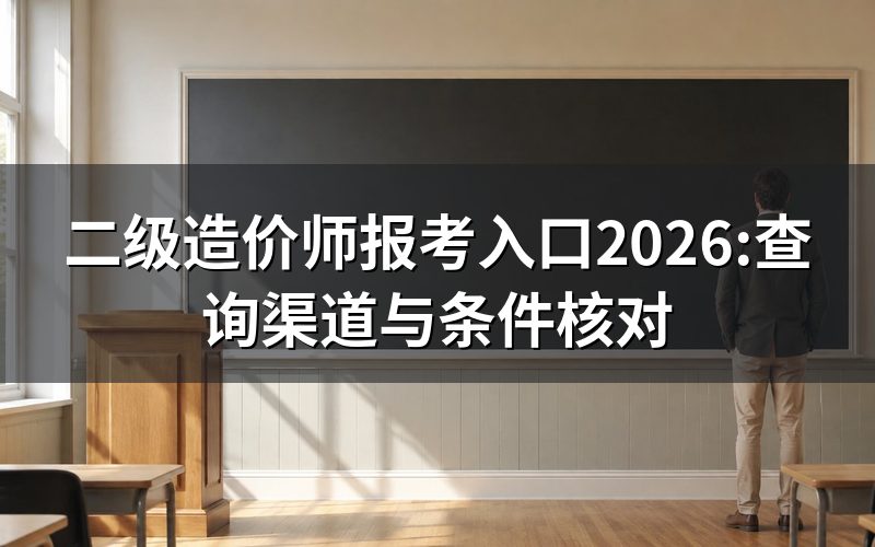 二级造价师报考入口在哪个网站查