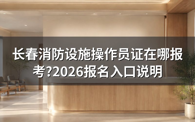 长春消防设施操作员在哪报名:先认这一个官网
