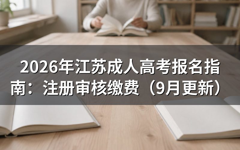 江苏成人高考报名指南网上注册怎么操作
