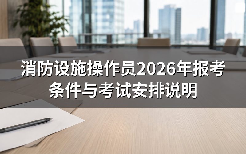 消防设施操作员是什么性质的证书?
