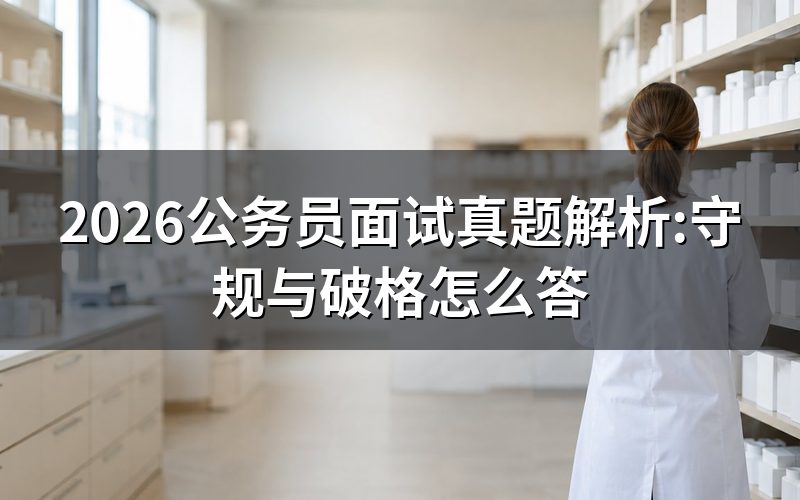 公务员面试'守规和破格'这道题在考什么?
