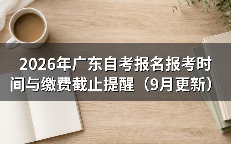 广东自考报名报考时间怎么安排