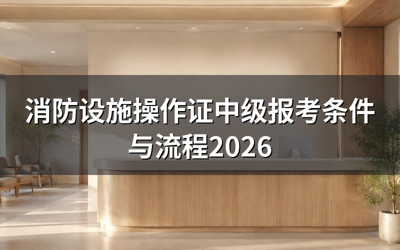 消防设施操作证中级报名入口现在是什么状态