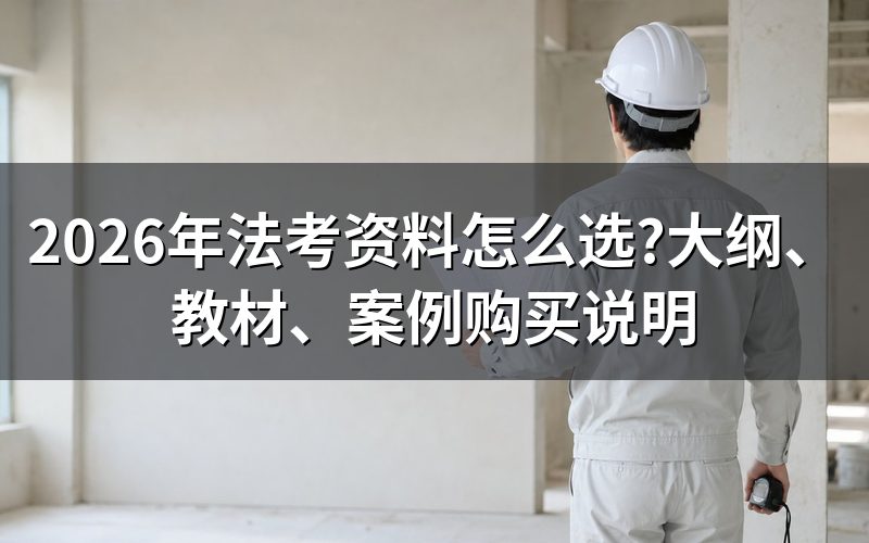 法考大纲要不要买?