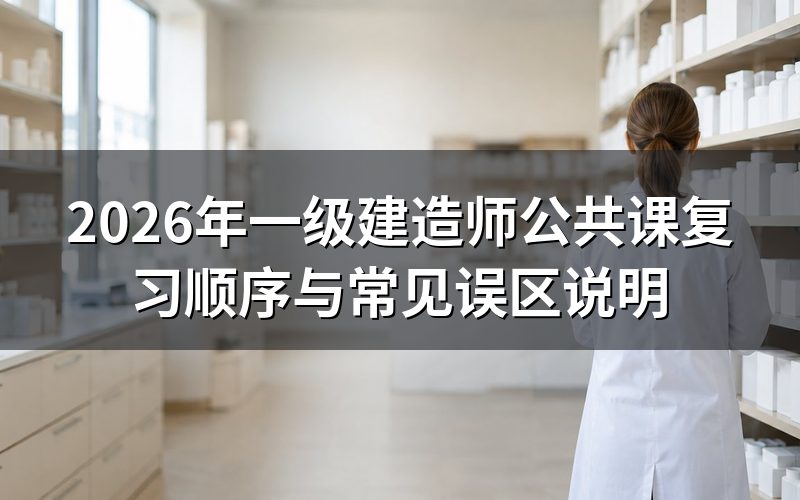 一级建造师公共课包括哪几门?