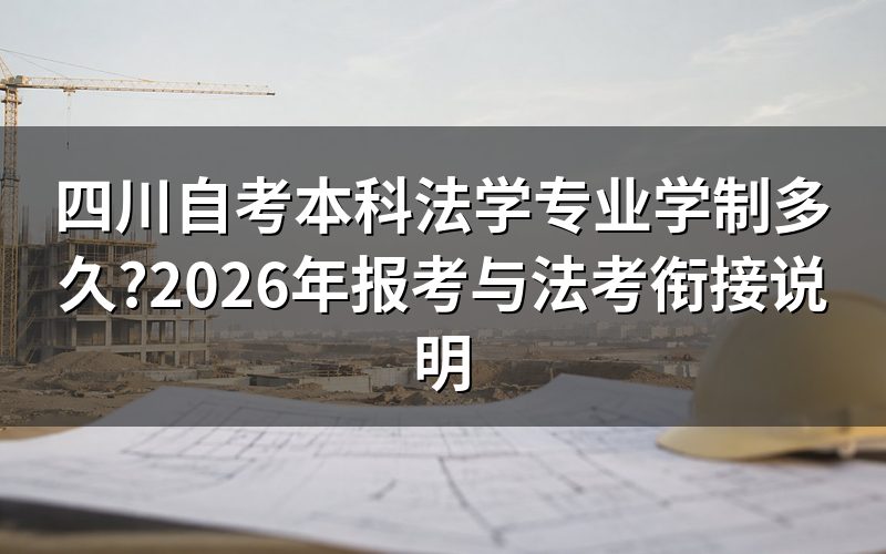 四川自考本科法学专业要读多久?