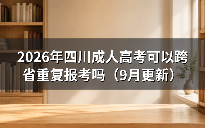 四川成人高考可以跨省重复报考吗