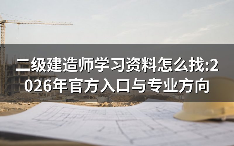查二级建造师学习资料,先打开哪个网站