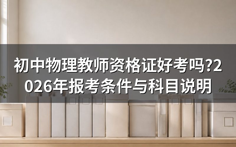 查初中物理教师资格证好考吗,先看这张报考条件表