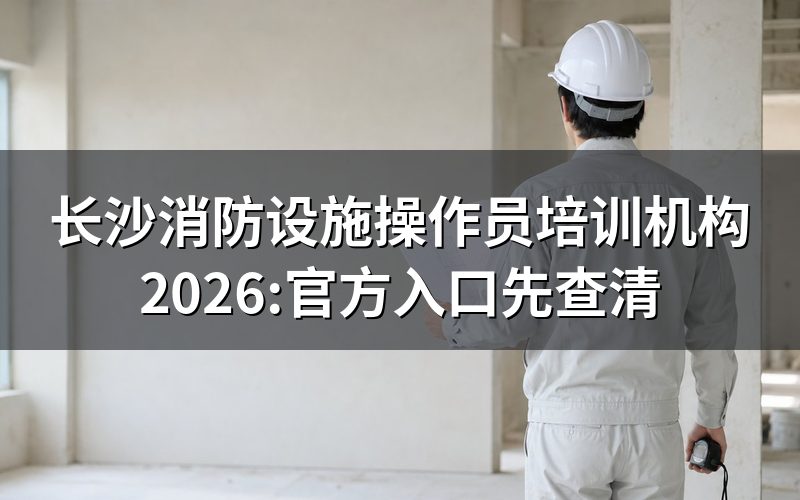 长沙查‘消防设施操作员培训机构’,先看这个网站写了什么