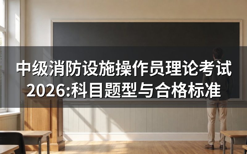 查中级消防设施操作员理论怎么考,先看这个网站