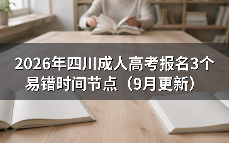 四川成人高考报名时间节点怎么安排