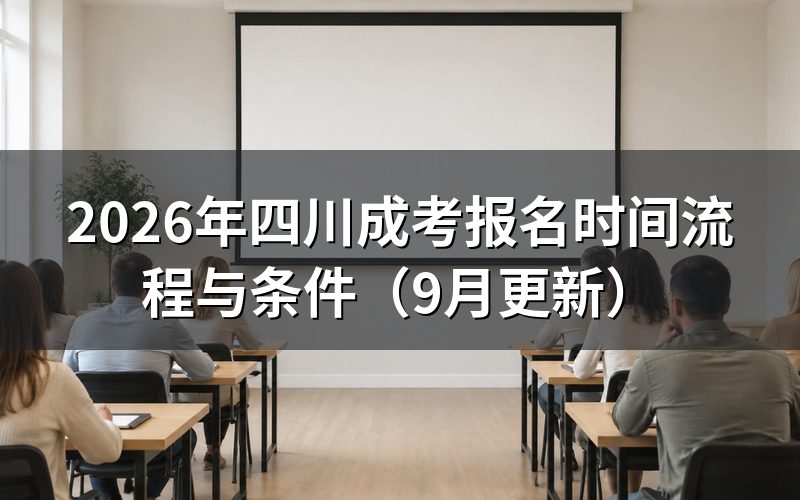 四川成考报名怎么完成注册和填报