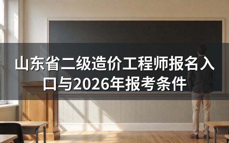 山东省二级造价工程师报名入口去哪查