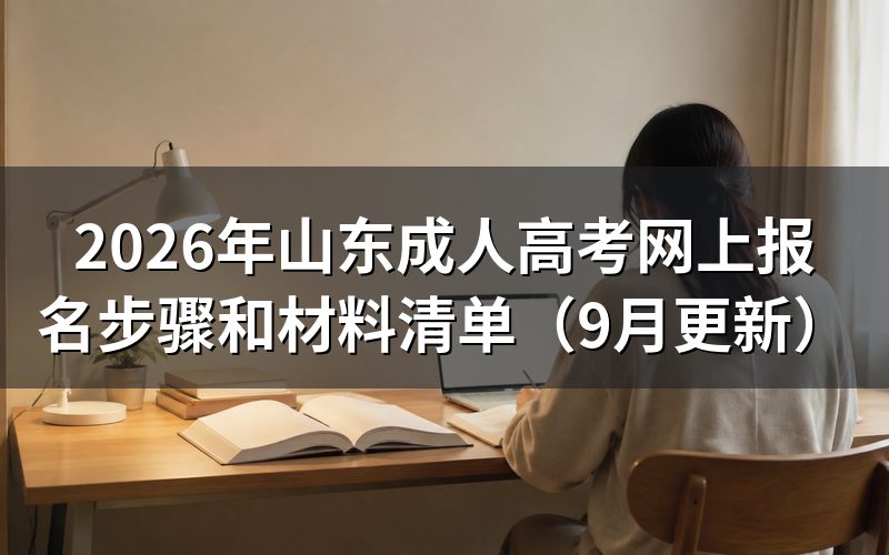 山东成人高考网上报名怎么操作