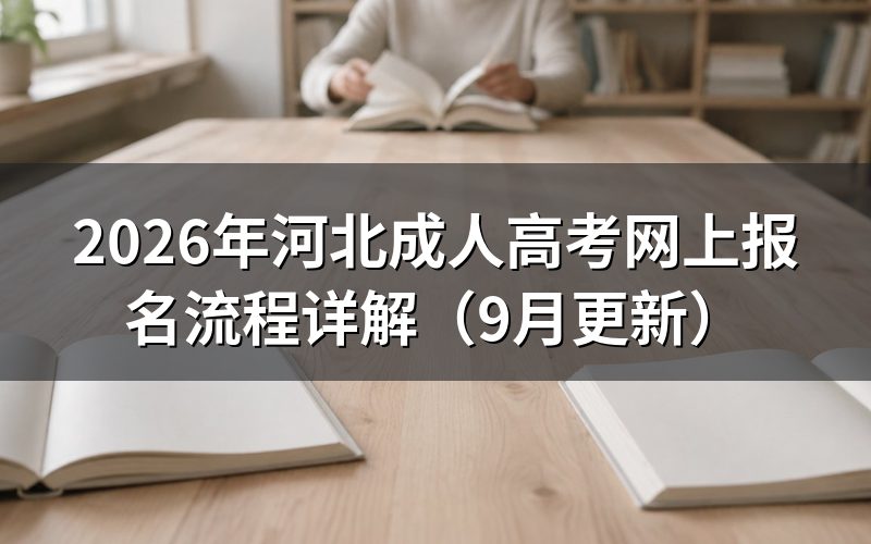 河北成人高考网上报名流程怎么操作