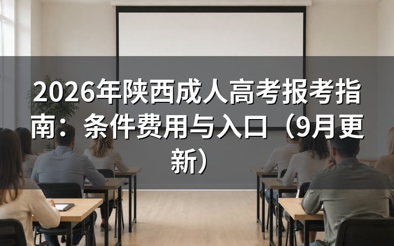 陕西成人高考报考指南中的报名条件有哪些