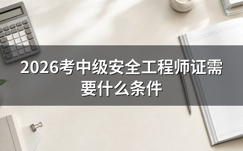 打开中国人事考试网,查中级安全工程师报考条件写了什么