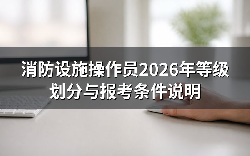消防设施操作员分几个等级?