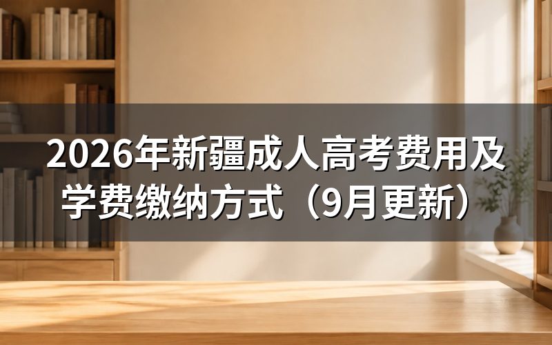 新疆成人高考费用分别要交多少