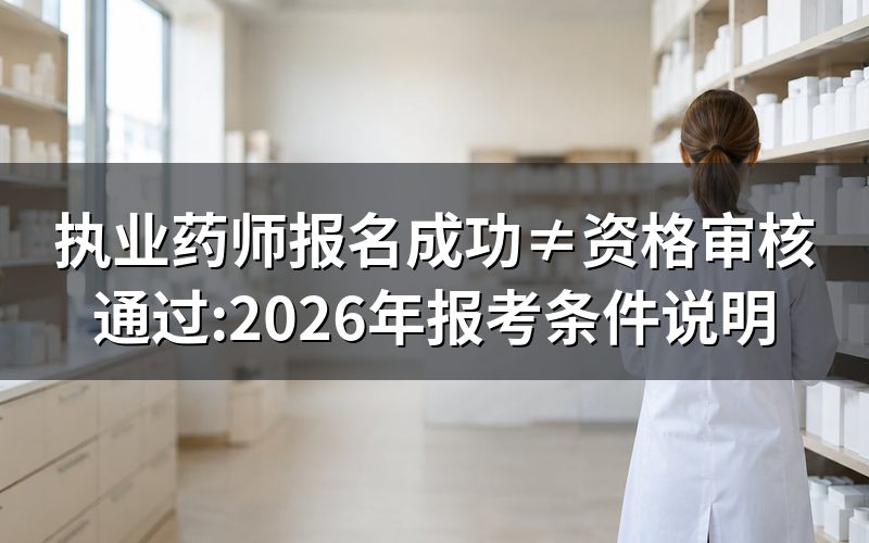 执业药师”报名成功”和”资格审核通过”是一回事吗?
