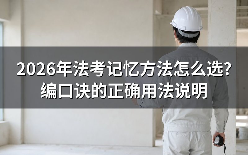 法考编口诀记忆法真的有效吗?