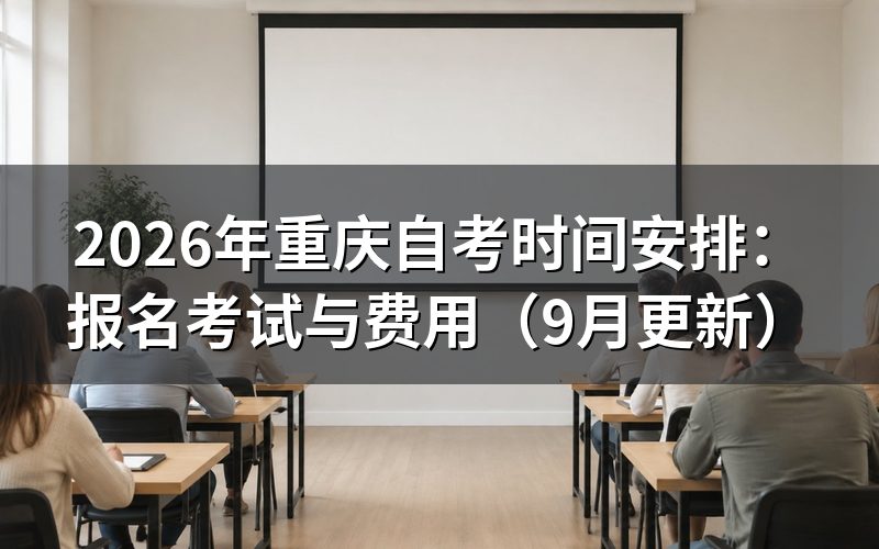 重庆自考时间安排和报名入口怎么查