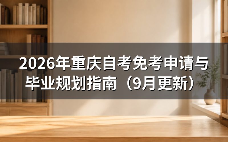 重庆自考免考申请哪些考生可以办理