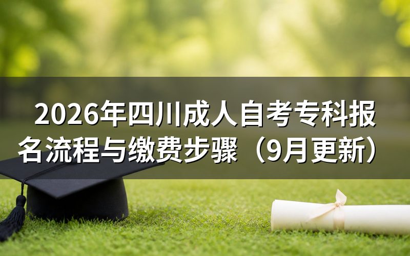 四川成人自考专科报名流程怎么操作