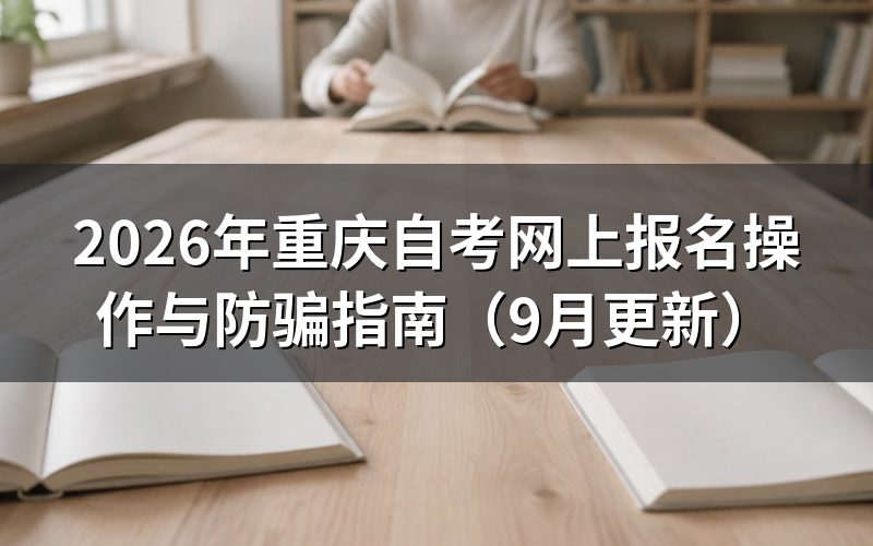 重庆自考网上报名操作怎么完成