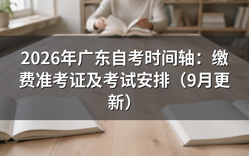 广东自考时间轴怎么安排