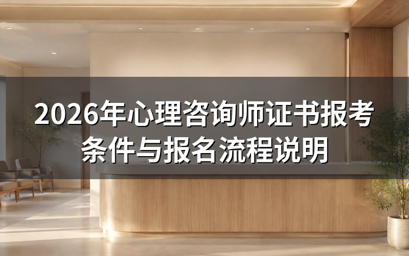 心理咨询师证书是什么性质的证书？