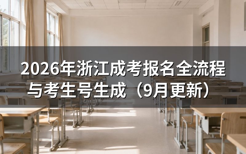 浙江成考报名全流程怎么操作