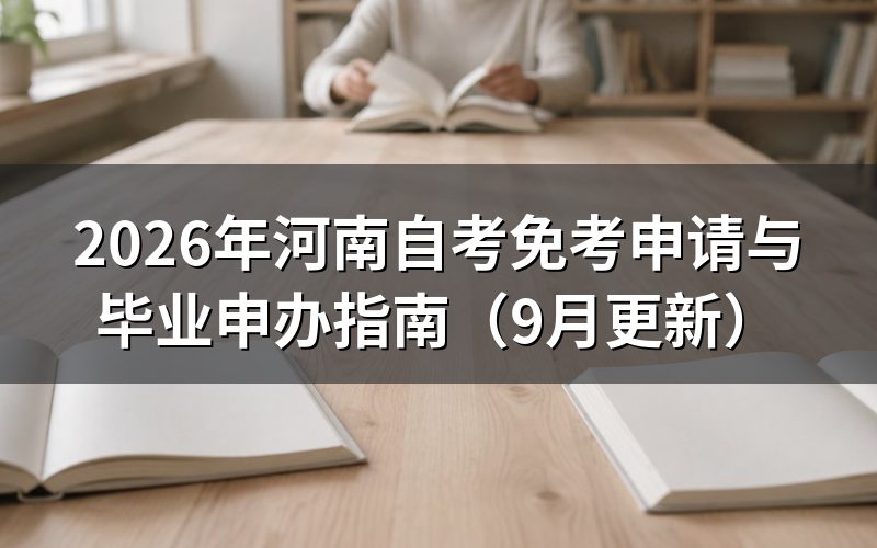 河南自考免考申请与毕业申办怎么办