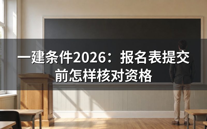 报考一建条件,报名表先核学历和年限